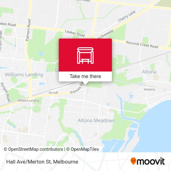 Hall Ave/Merton St map