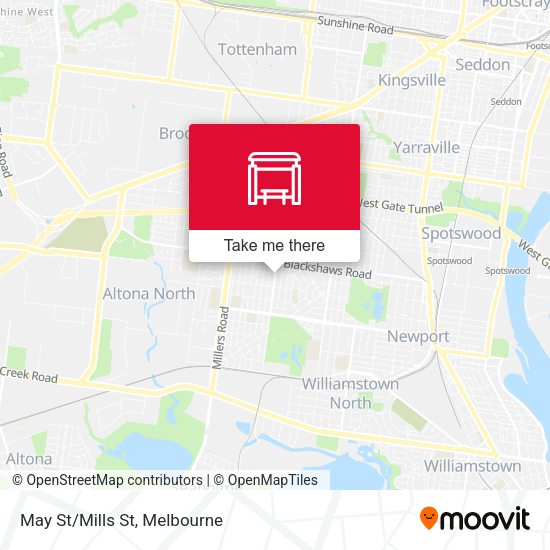 May St/Mills St map