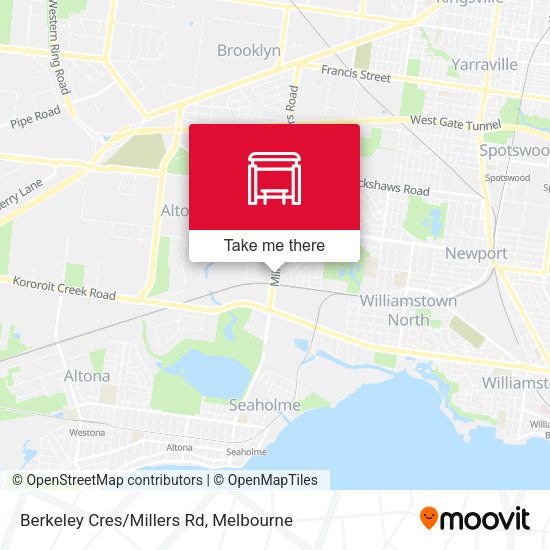 Berkeley Cres/Millers Rd map