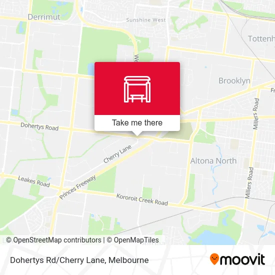 Mapa Dohertys Rd/Cherry Lane