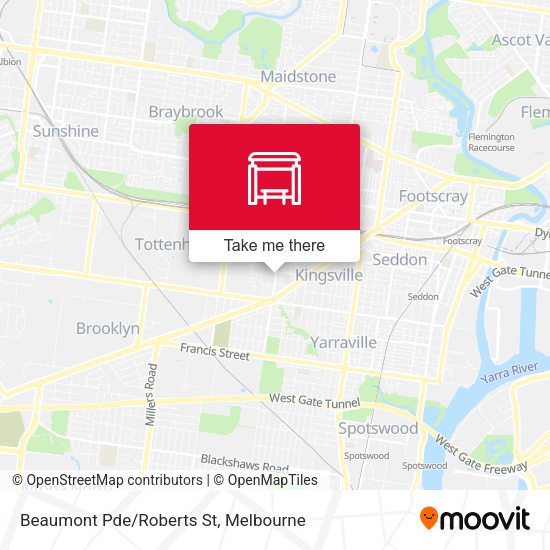 Beaumont Pde/Roberts St map