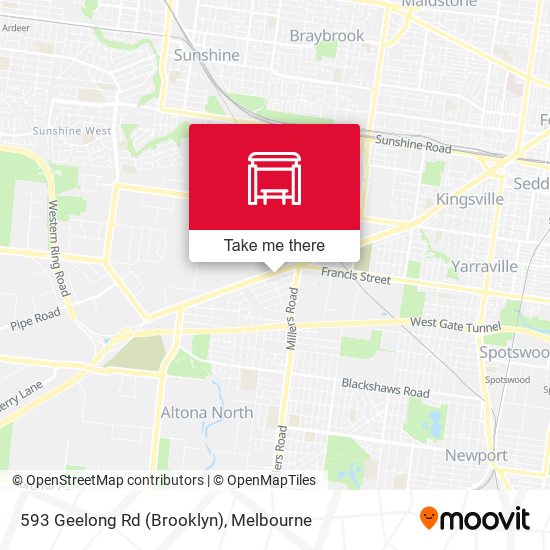 Mapa 593 Geelong Rd (Brooklyn)