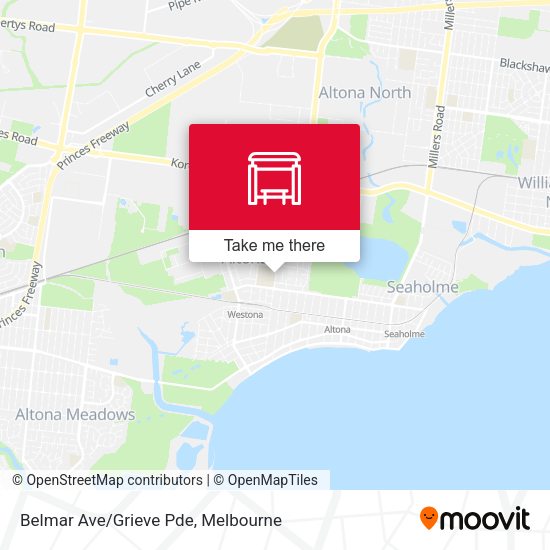 Belmar Ave/Grieve Pde map