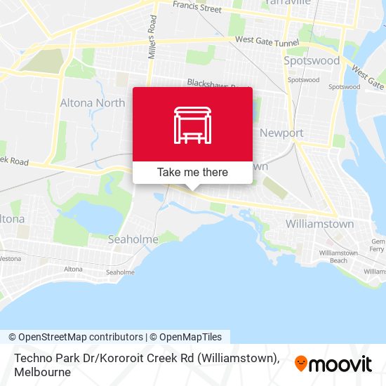 Mapa Techno Park Dr / Kororoit Creek Rd (Williamstown)