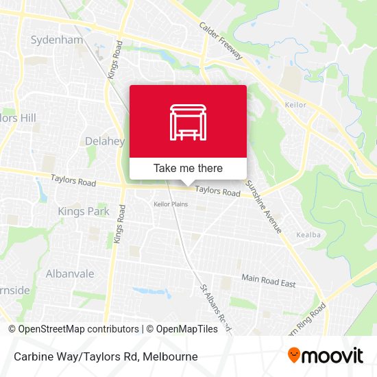 Carbine Way/Taylors Rd map