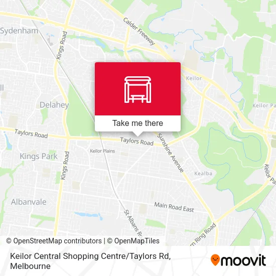 Keilor Central Shopping Centre / Taylors Rd map