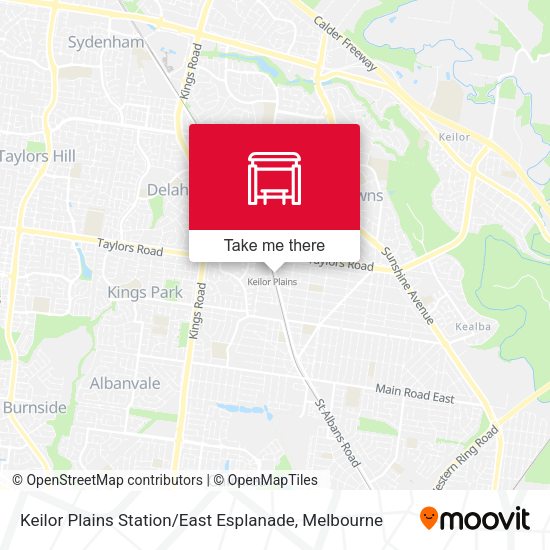 Keilor Plains Station / East Esplanade map