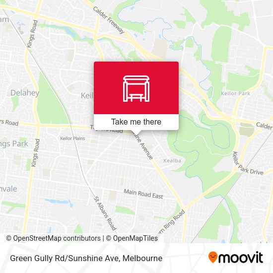 Green Gully Rd/Sunshine Ave map