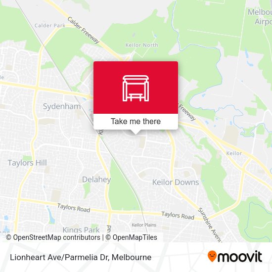 Lionheart Ave/Parmelia Dr map