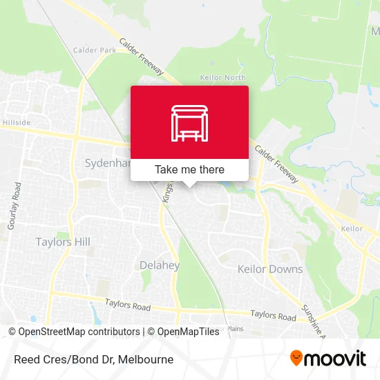Mapa Reed Cres/Bond Dr