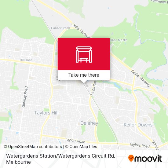 Watergardens Station / Watergardens Circuit Rd map