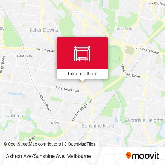 Ashton Ave/Sunshine Ave map