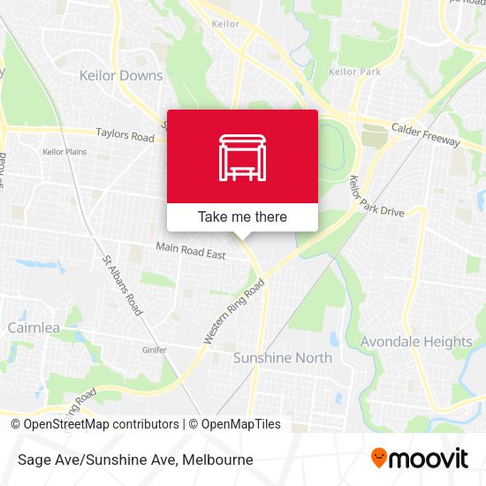 Sage Ave/Sunshine Ave map