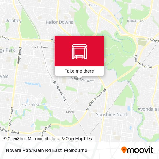 Novara Pde/Main Rd East map