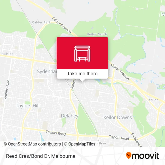 Mapa Reed Cres/Bond Dr