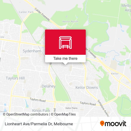 Lionheart Ave/Parmelia Dr map