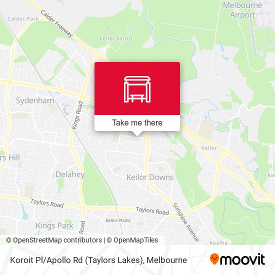 Mapa Koroit Pl / Apollo Rd (Taylors Lakes)