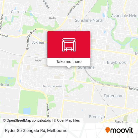 Ryder St/Glengala Rd map