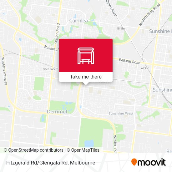 Fitzgerald Rd/Glengala Rd map