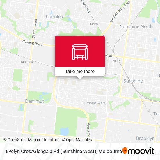 Evelyn Cres / Glengala Rd (Sunshine West) map