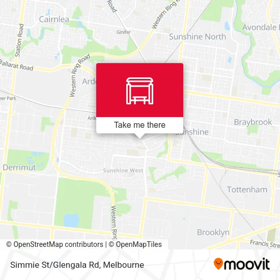 Simmie St/Glengala Rd map