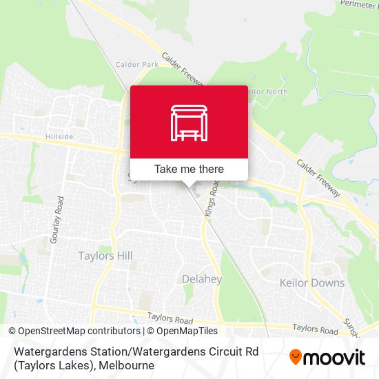 Watergardens Station / Watergardens Circuit Rd (Taylors Lakes) map