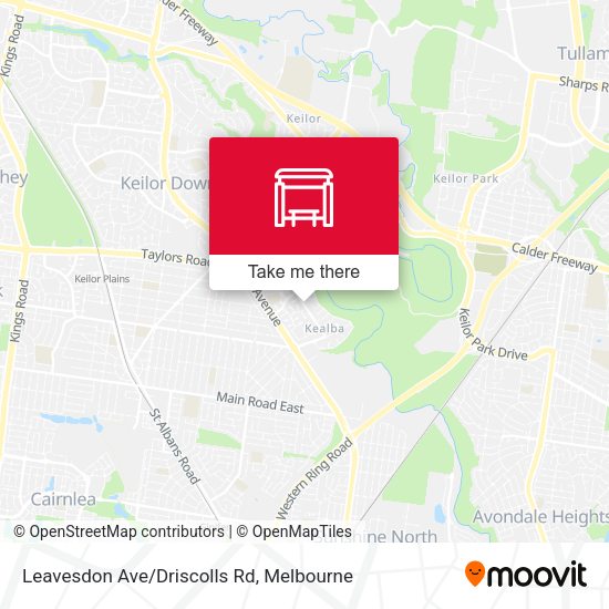 Leavesdon Ave/Driscolls Rd map