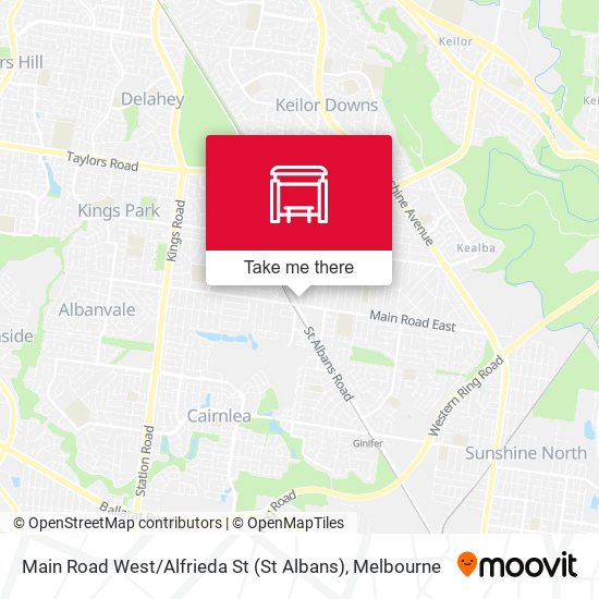 Main Road West / Alfrieda St (St Albans) map