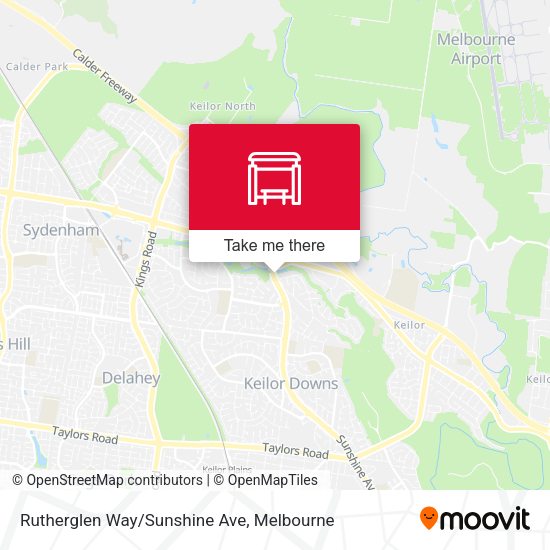 Rutherglen Way/Sunshine Ave map