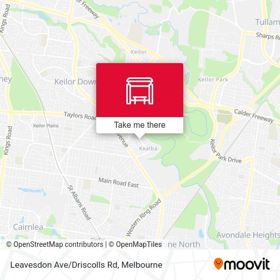 Leavesdon Ave/Driscolls Rd map