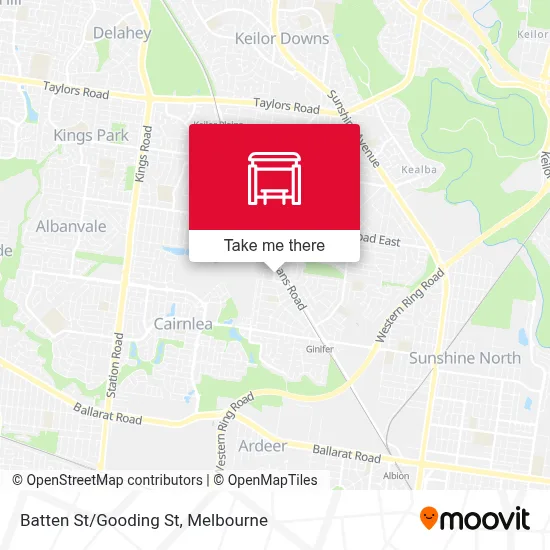 Mapa Batten St/Gooding St