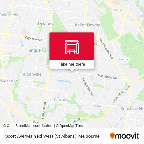 Scott Ave / Main Rd West (St Albans) map