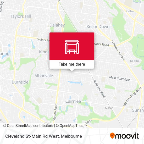 Cleveland St/Main Rd West map