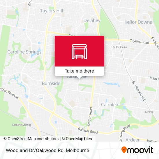 Woodland Dr/Oakwood Rd map