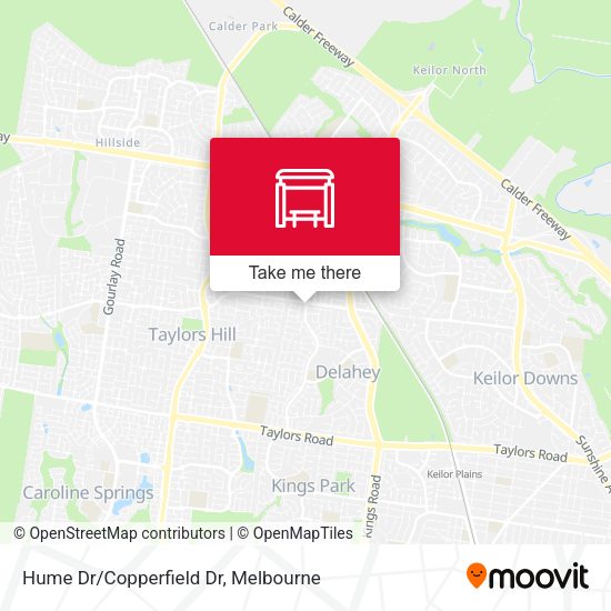 Hume Dr/Copperfield Dr map