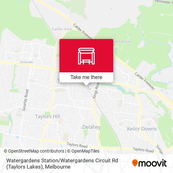 Watergardens Station / Watergardens Circuit Rd (Taylors Lakes) map