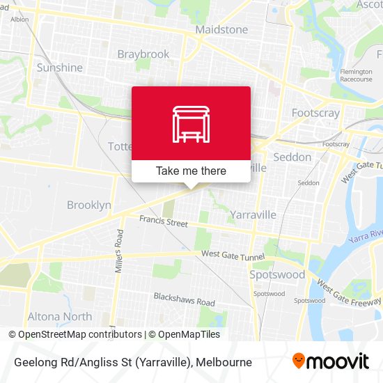 Mapa Geelong Rd / Angliss St (Yarraville)