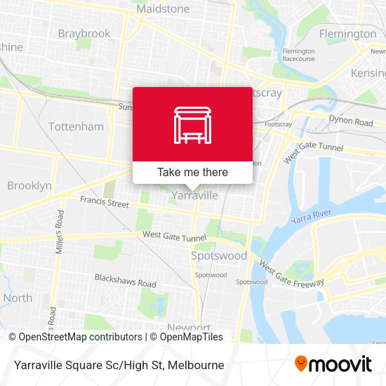 Yarraville Square Sc/High St map