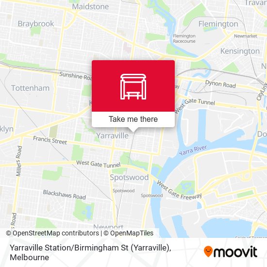 Yarraville Station / Birmingham St map