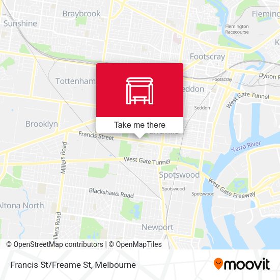 Francis St/Freame St map