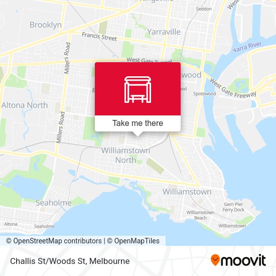 Challis St/Woods St map