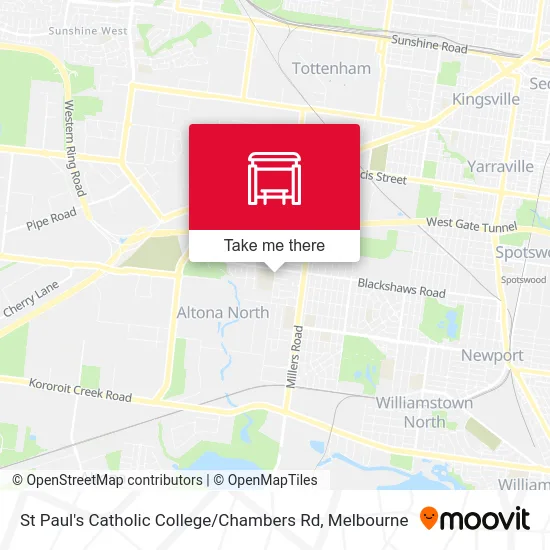 Mapa St Paul's Catholic College / Chambers Rd