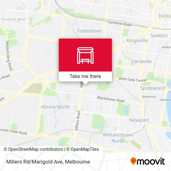 Millers Rd/Marigold Ave map
