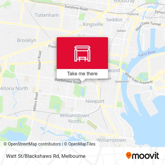 Watt St/Blackshaws Rd map