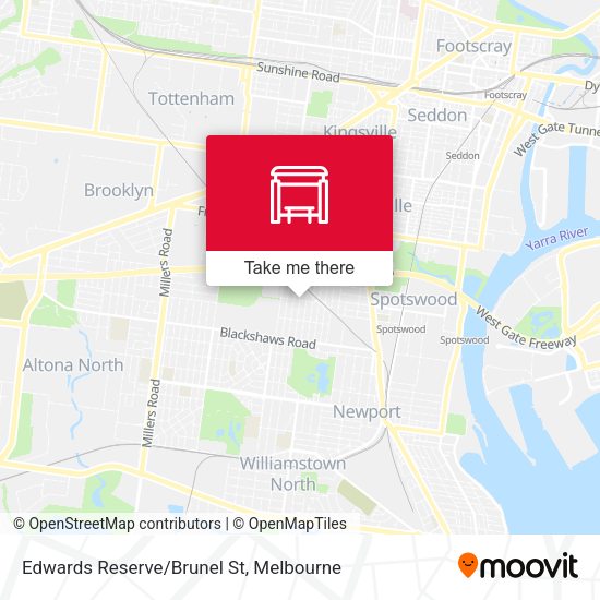 Edwards Reserve/Brunel St map