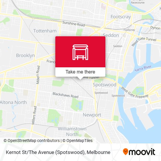 Kernot St / The Avenue (Spotswood) map