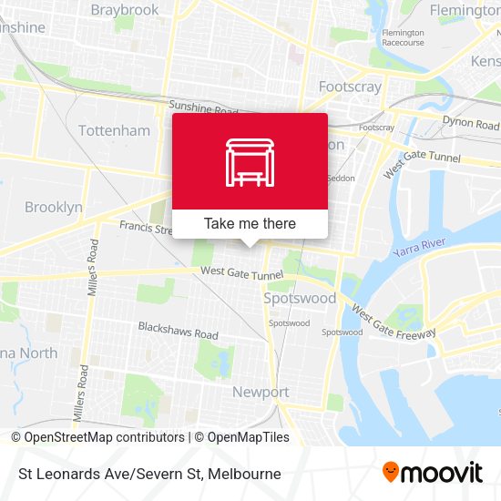 St Leonards Ave/Severn St map
