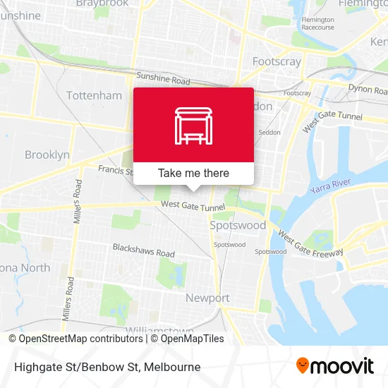 Mapa Highgate St/Benbow St