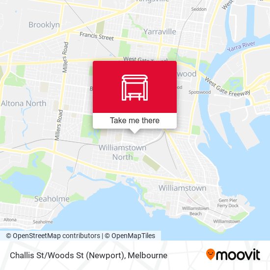 Challis St/Woods St (Newport) map