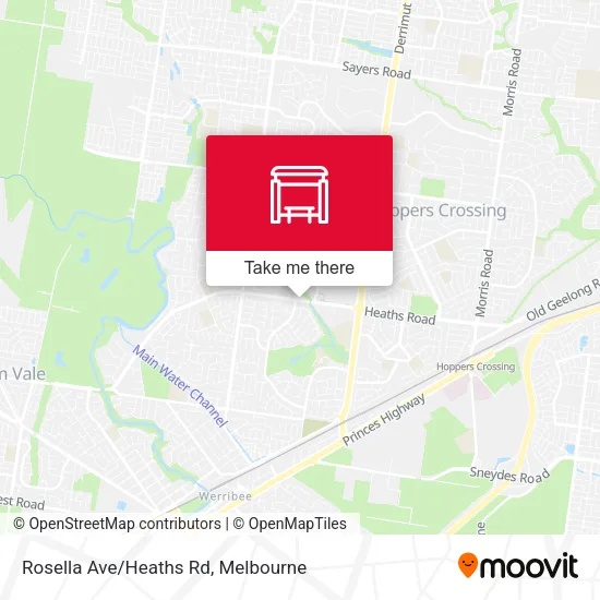 Rosella Ave/Heaths Rd map